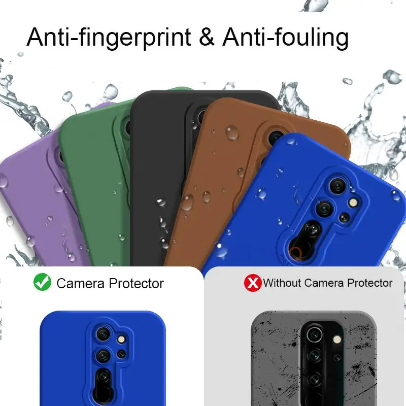 Liquid Silicone Brown Matte Back Cover with Camera Protection
