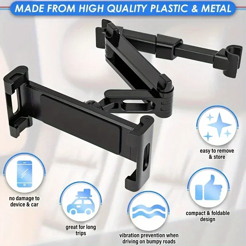Aluminum Car Tablet Holder Mount For 4-13 Inch Devices