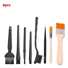  8pcs Anti-Static Brush Esd Safe Nylon Cleaning Brush Set for Mobile Phone Tablet Repair Cleaning Electronic Component Clean Work 