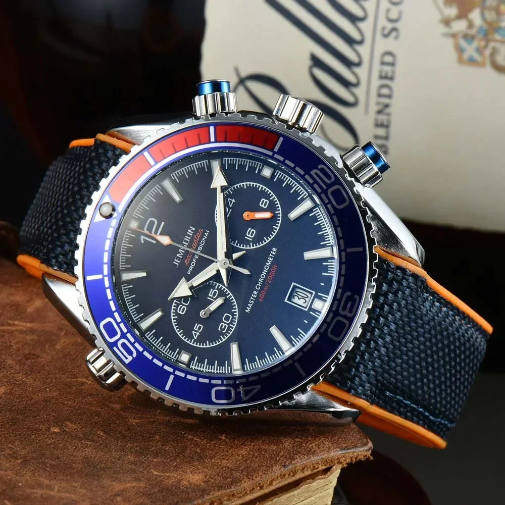 

New Original Brand Watches For Mens Fashion Stainless Steel Automatic Date WristWatch Top Luminous Chronograph Quartz AAA Clocks
