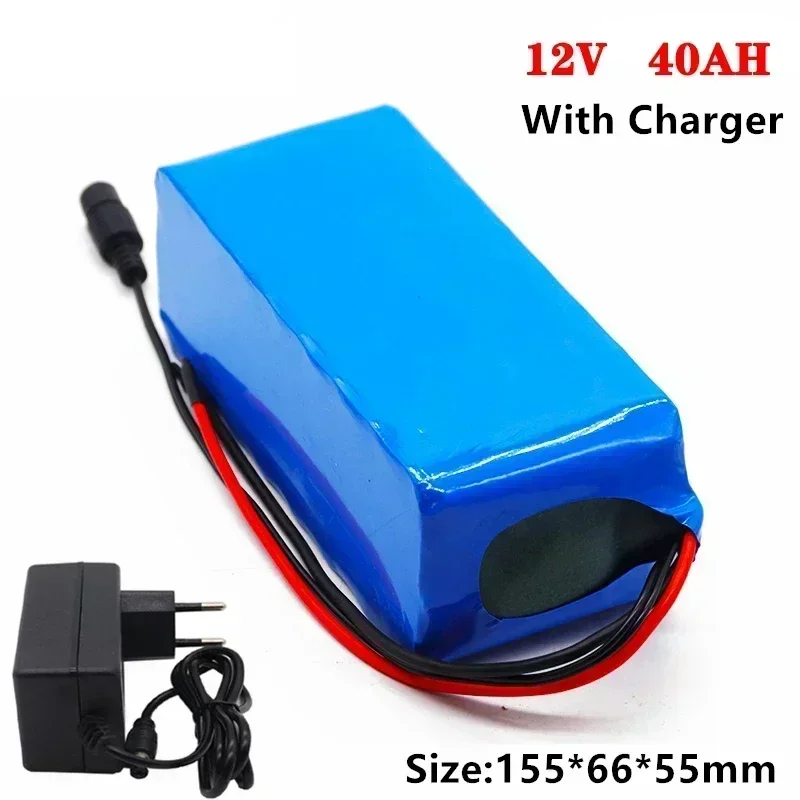 

2021 100% New 18650 12V 40000 mAh Battery pack 18650 lithium battery protection board 12v40000mAh for inverter miner + Charger