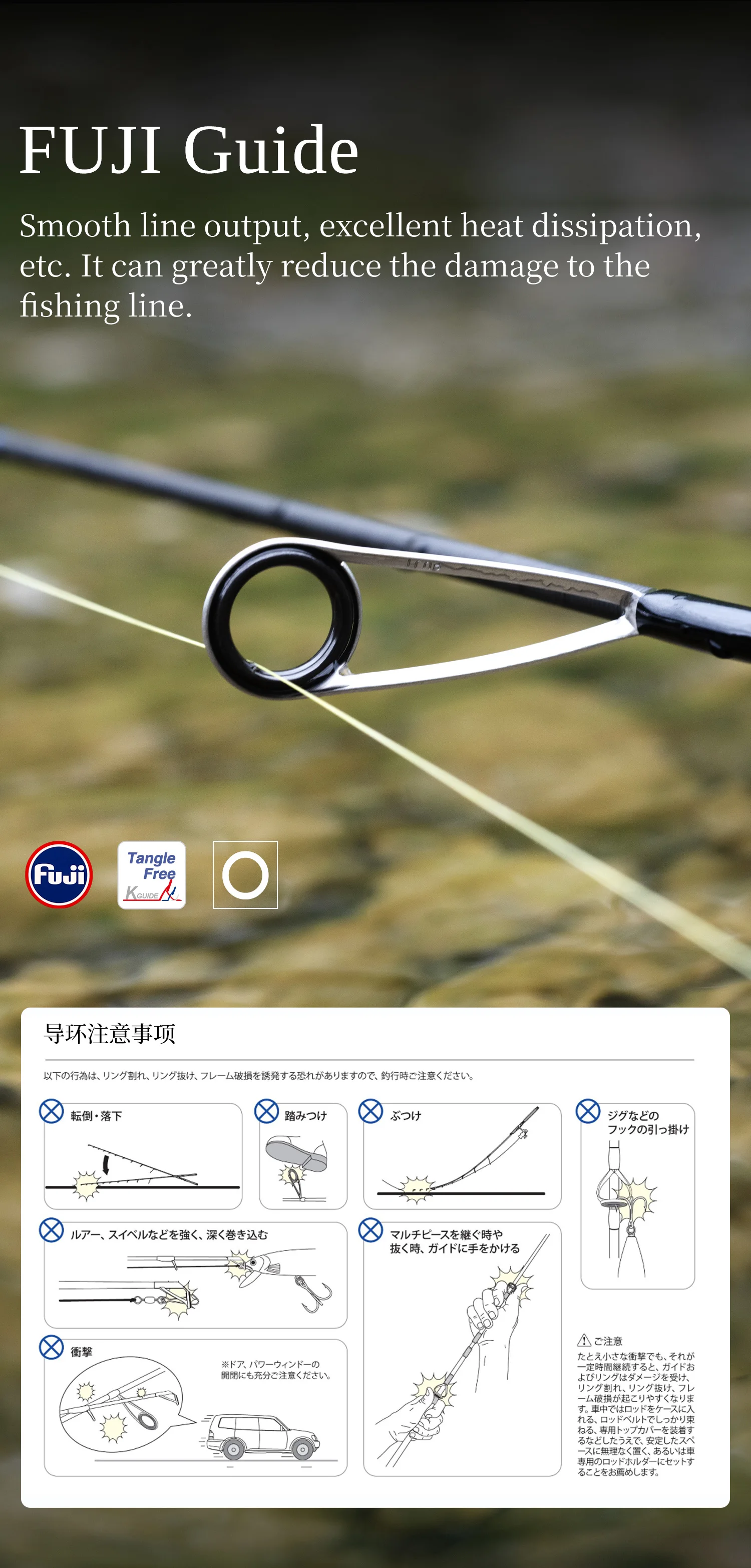 TSURINOYA SUBTILE Forellen-Spinnrute UL RF 1,60m/1,68m/1,83m mit FUJI-Ringen, Ultraleichte Reiserute für Flussangeln – Detail 10