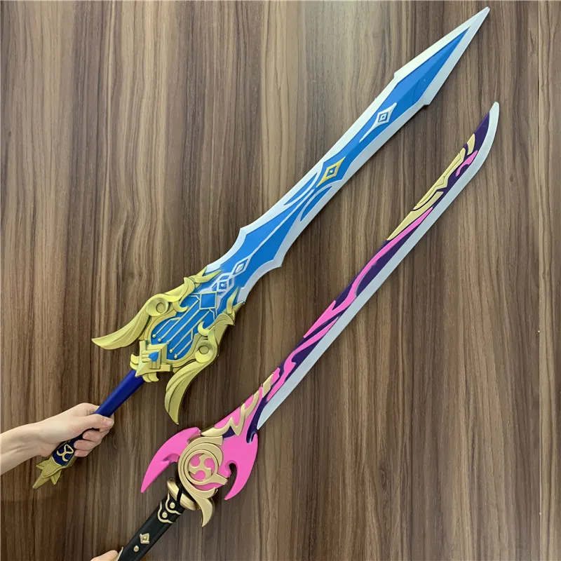 Anime Cosplay Props 100cm Mistsplitter Reforged Sword Genshin Impact Sword Kamisato Ayaka Cosplay Weapon Props Safety PU Role Gift