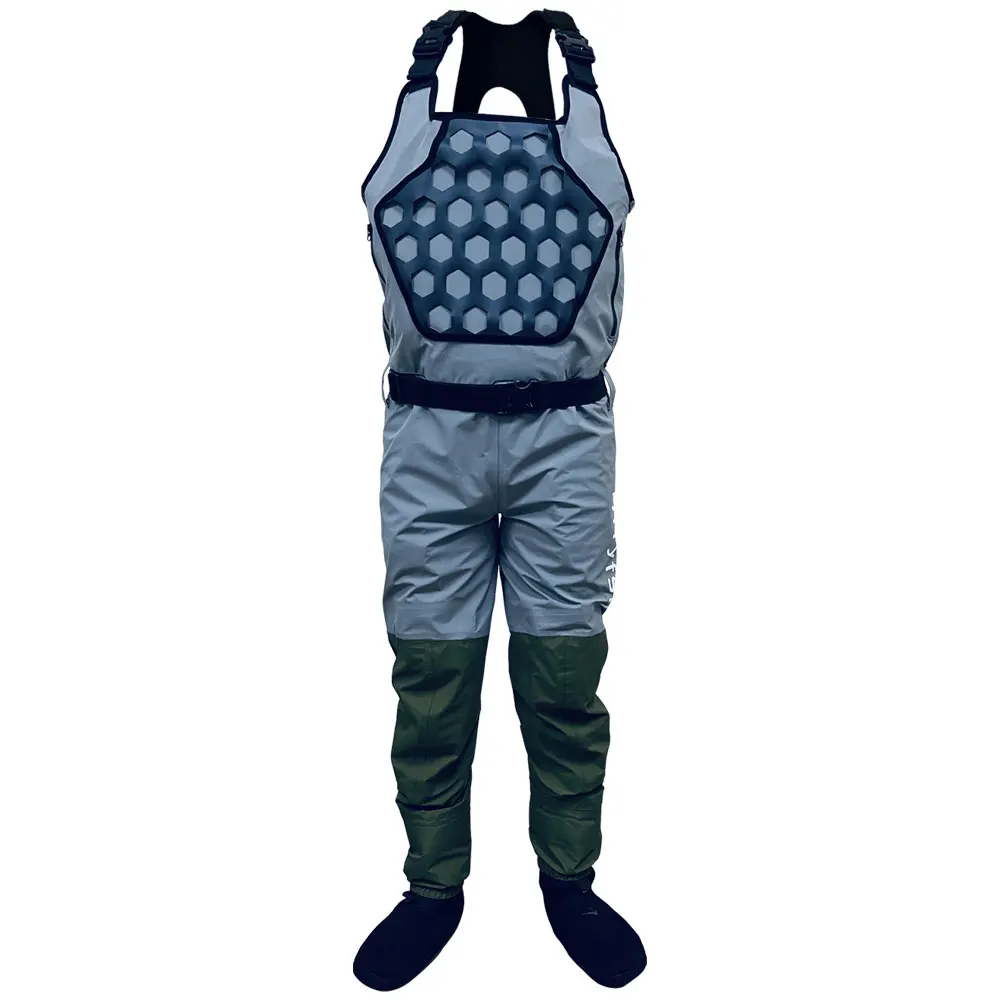 FlyFishingChestWadersWaterproofStockingFootBreathableLightweightPlusSizeRiverWading