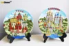 10cm Portuguese Lisbon Paris Austria Switzerland Finland Netherlands Norway American Ceramic Plate Home Decor Tourist Souvenir 1