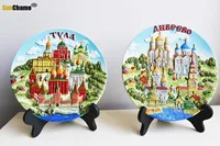 10cm Portuguese Lisbon Paris Austria Switzerland Finland Netherlands Norway American Ceramic Plate Home Decor Tourist Souvenir 1