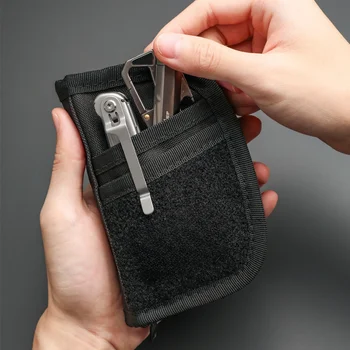 Portable Outdoor EDC Tool Storage Bag Credit Card Wallet Organizer Mini EDC Pouch Sundries Bag for Camping Hiking Hunting