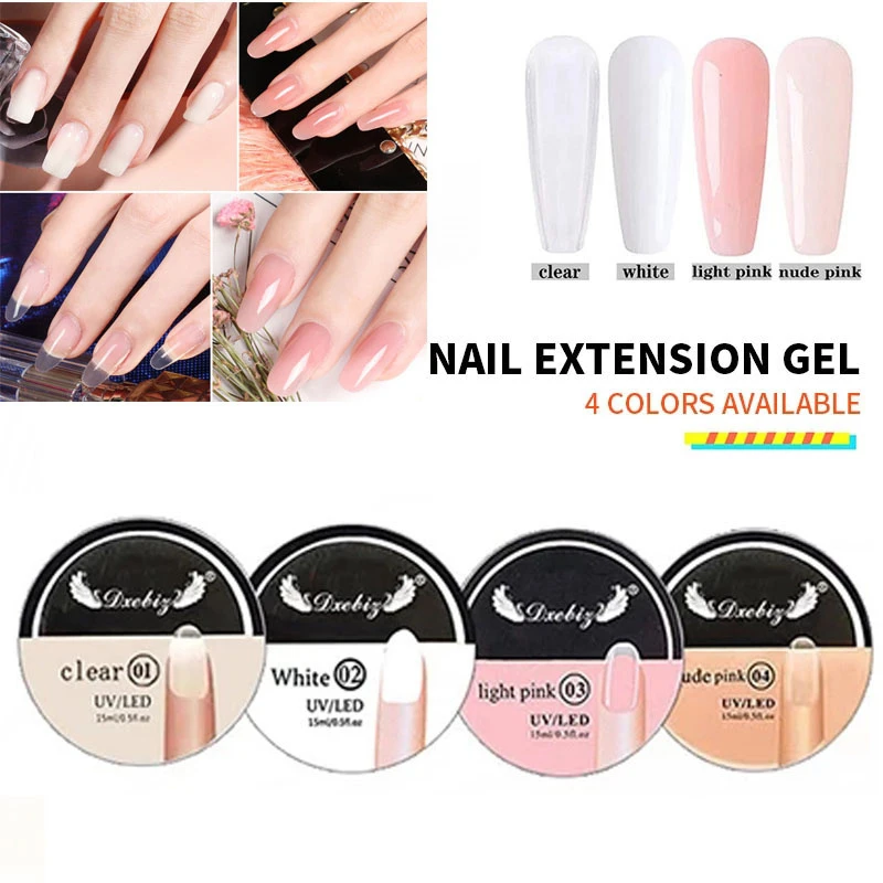 Nail Glue Quick Extension Crystal Gel Pink Clear Nail Beauty Long Lasting  DIY Art New Nails Polish Soak Off UV Manicure Fashion| | - AliExpress