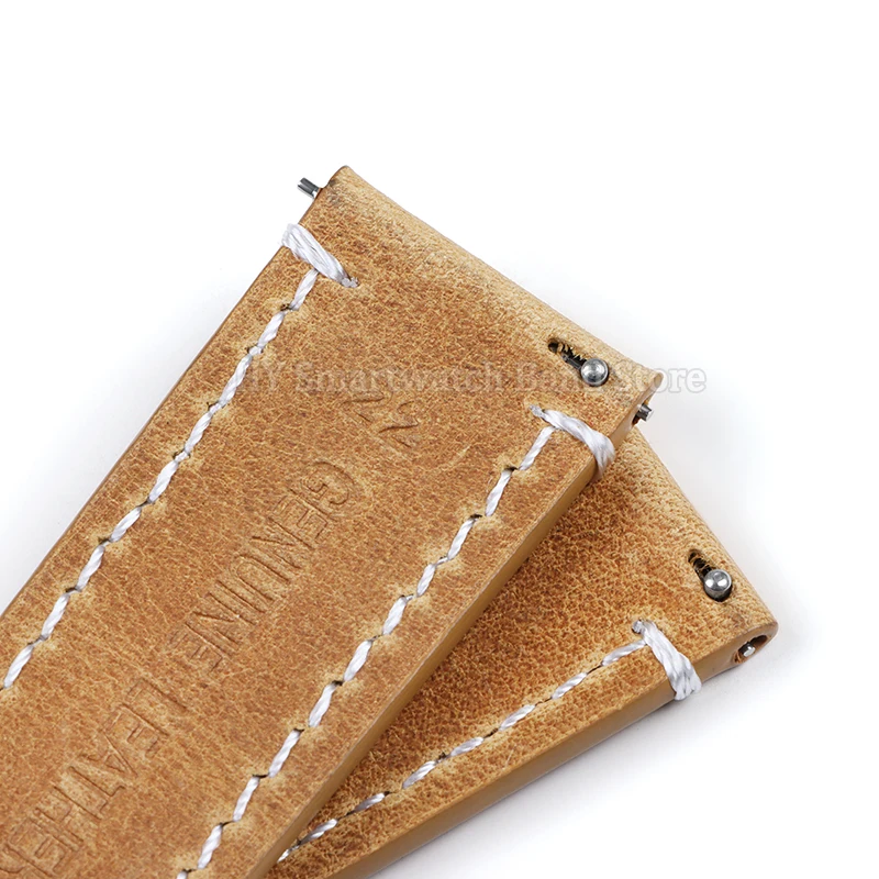 Elegant Leather Quick Release Watch Band - Versatile Fit & Sporty Design