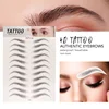 4D Hair Like Eyebrows Makeup Waterproof Eyebrow Tattoo Sticker Long Lasting Natural Fake Eyebrow Stickers Cosmetics 10 pairs 1PC 6