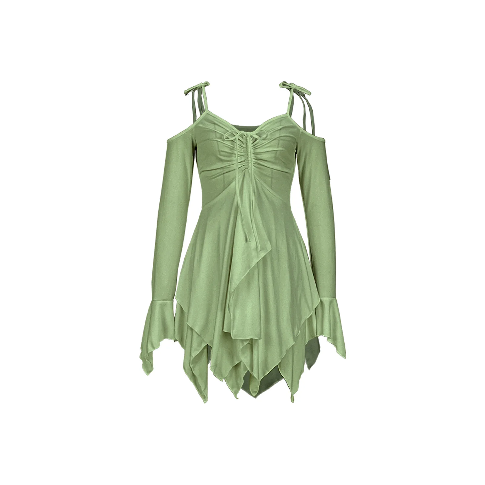 

Платье для выступления на Хэллоуин с нерегулярными подтяжками, плиссированные подтяжки, Европейское и американское