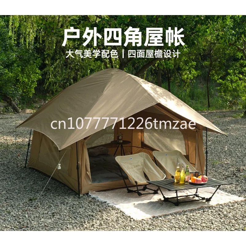 

Tent Outdoor Camping Overnight Thick Rain and Sun Protection Sunshade Folding Portable Camping Full Set Instrument