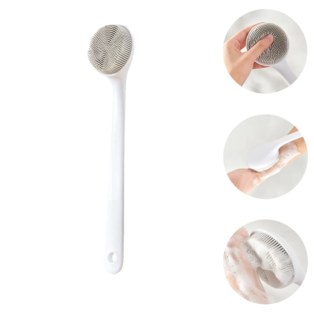 Silicone Scrub Brush Bath Back Scrubber Body Bathing Accessories Exfoliating Adults Shower Cleaning Scrubbers