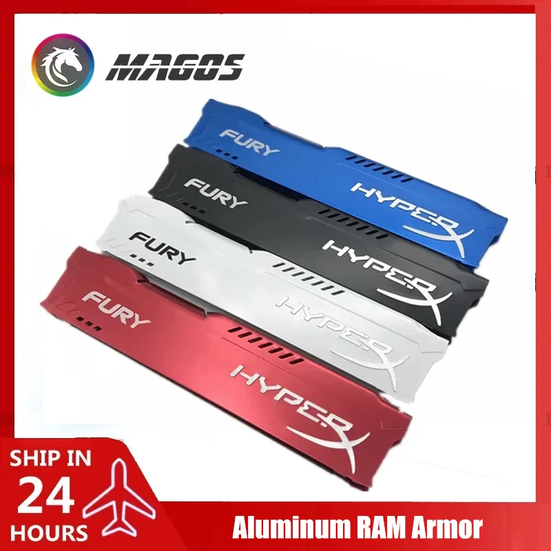 컴퓨터 메모리 쿨러 라디에이터용 RAM 히트싱크 DDR2 DDR3 DDR4 아머, 화이트 블루 블랙 레드 4가지 색상