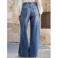 Fashion Casual Washed Wide Leg Jeans for Woman Y2k Clothes Stretchy Comfort Vintage Denim Trousers Fashion Casual - Image 3