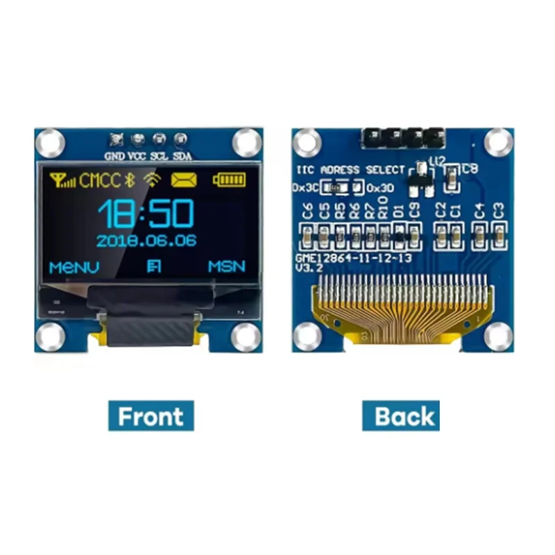 รูปสินค้า หน้าจอ OLED 0.96 นิ้ว 128x64 SSD1306 สำหรับ ESP32 ESP8266