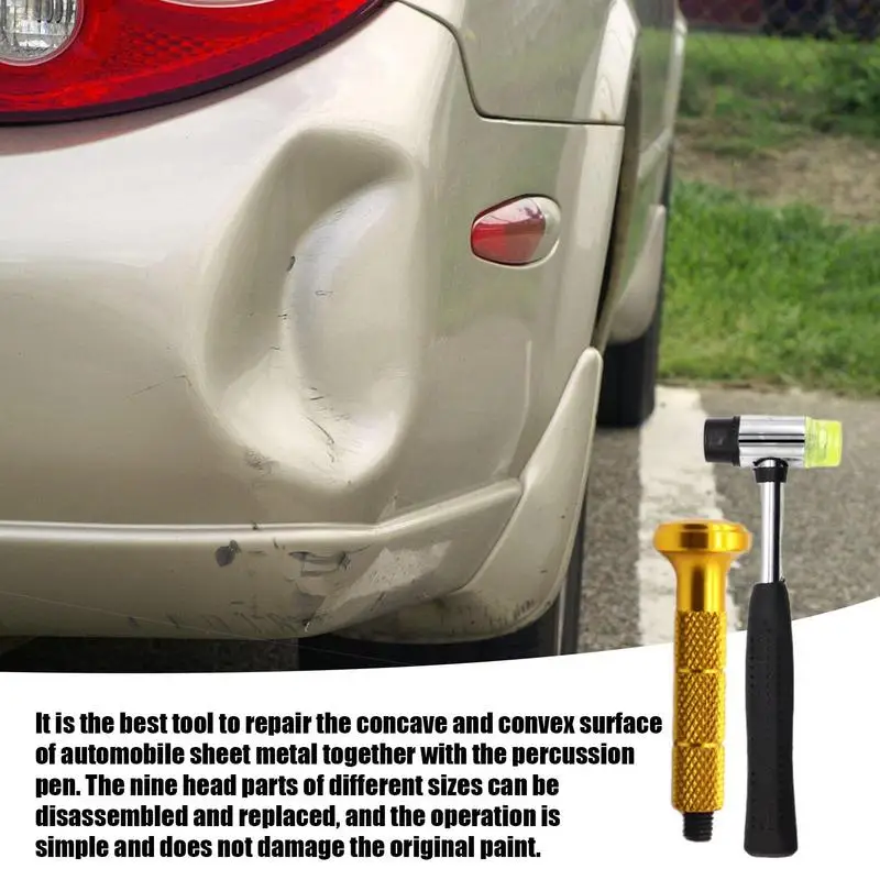 

Non-destructive Car Dent Repair Kit Easy To Use Hammer With Replaceable Heads For Automobile Refrigerator Motorcycle