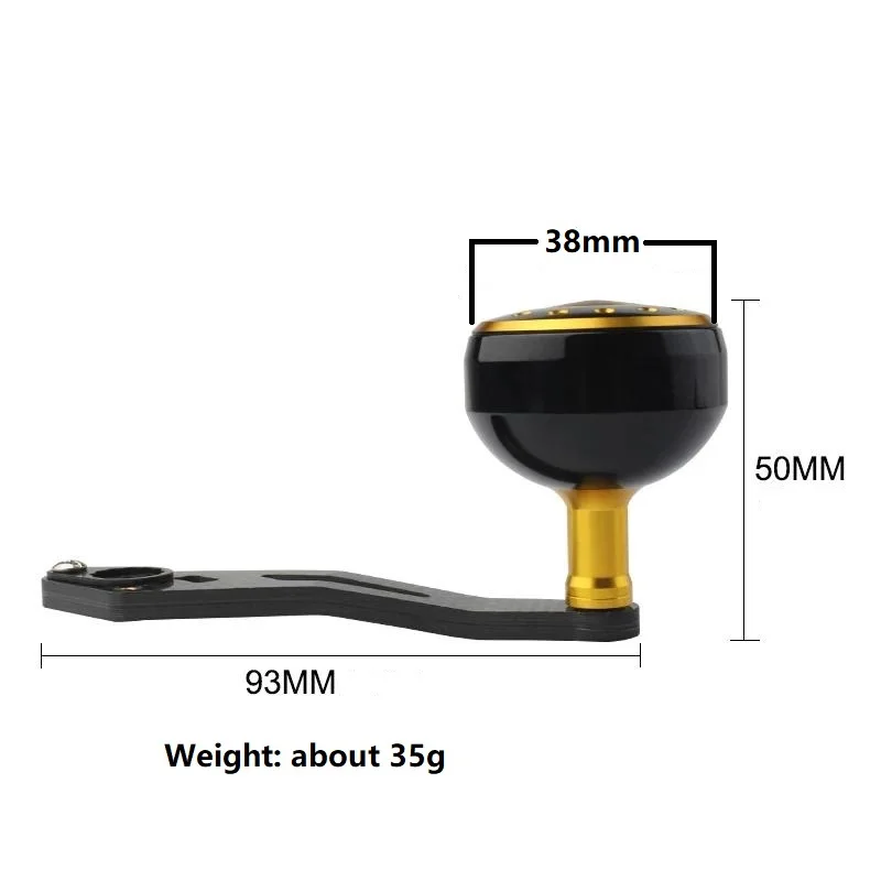 Ruke new fishing reel handle carbon fiber single rocker Length 93mm 7*4/8*5mm hole size suit Da/Shi/Ab reel handle DIY accessory