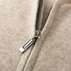 DjzDsm Men's hooded Top With Zipper And Pocket Comfortable Knit Sweater 100% Merino Wool Sweater Wool Sweater Autumn and Winter 4