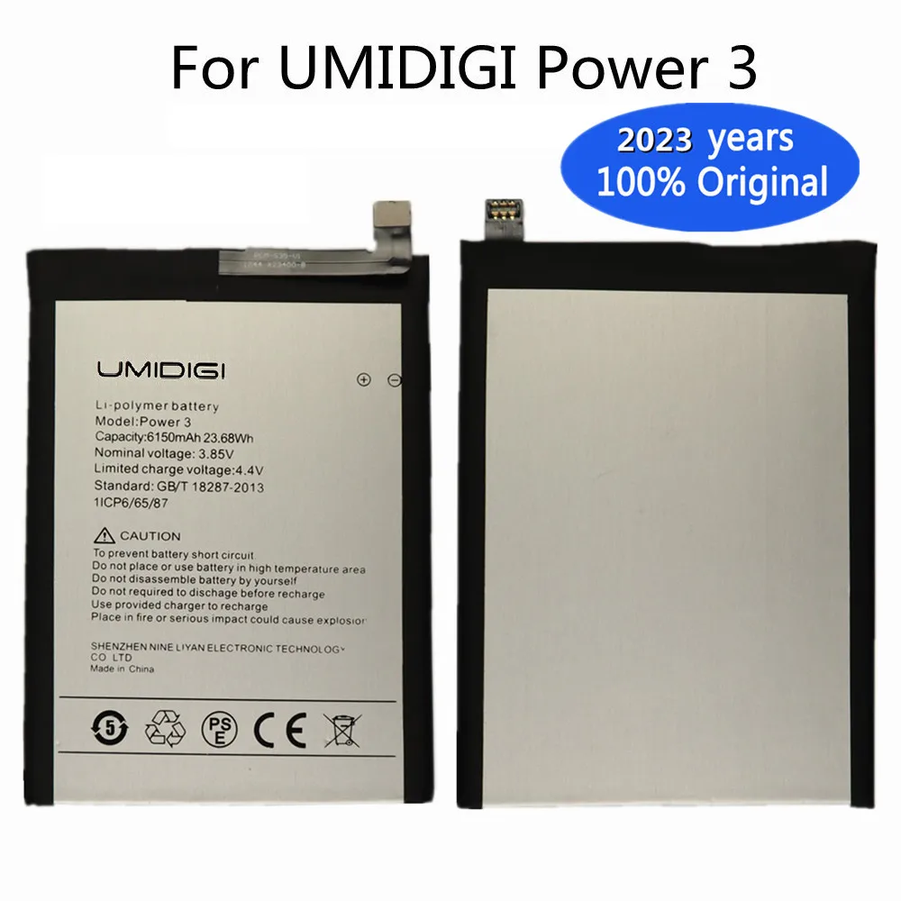 

2023 Year Original High Quality Battery For UMI UMIDIGI Power 3 Power3 6150mAh Replacement Batteries Bateria In Stock + Tracking