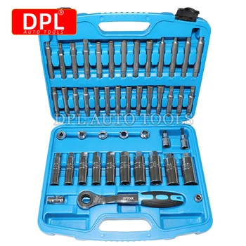 47pc Shock Absorber Tool Kit Complete Suspension Top Mount & Strut Nut Removal Set
