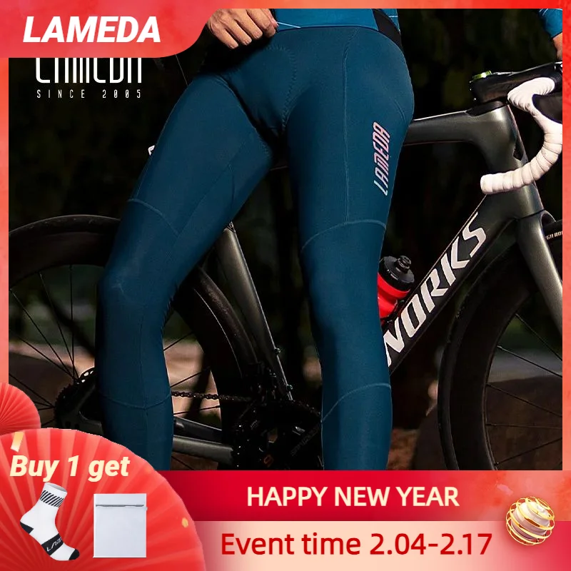 

LAMEDA Bicycle Pants Windproof Thickened Warm Cycling Pants Men's Trousers Spring and Autumn Winter Plush Road Men's Pants
