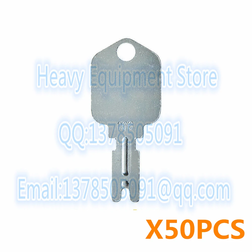 50 PCS 166 186304 Forklift Key for Clark Yale Hyster Komatsu Gradall
