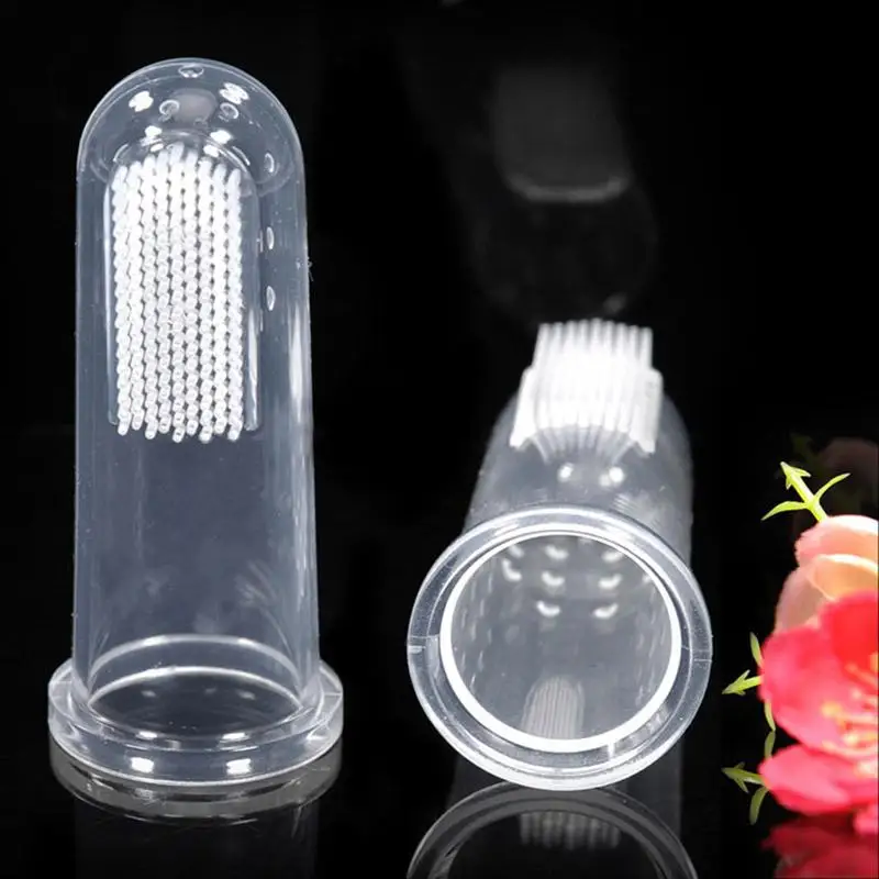 

5.5cm Pet Silicone Toothbrush Tear Resistant Oxidation Resistant Finger Toothbrush Dental Care For Dogs Cats Small Pets