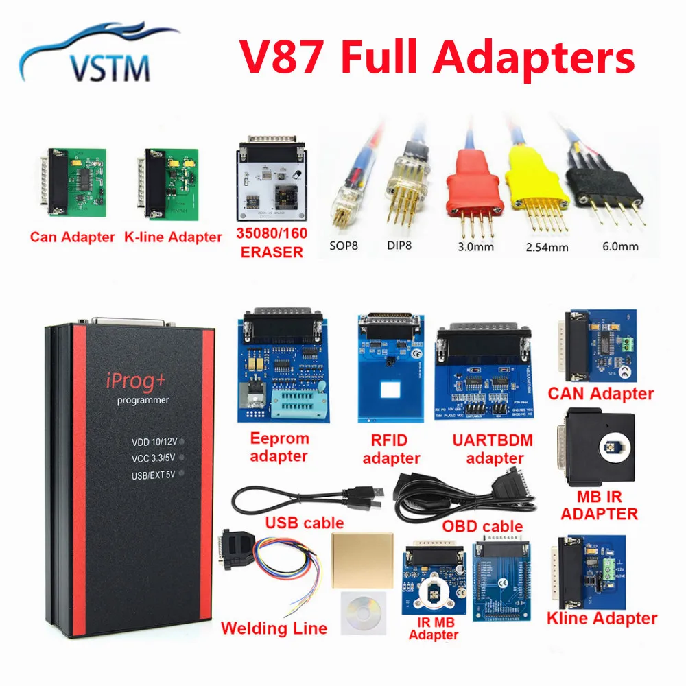 IPROG Pro V87 Full ECU Key Programmer Iprog+ Eeprom IMMO Car Radio Reset Dashboard PK DIGIPROG 3 Carprog key programmer