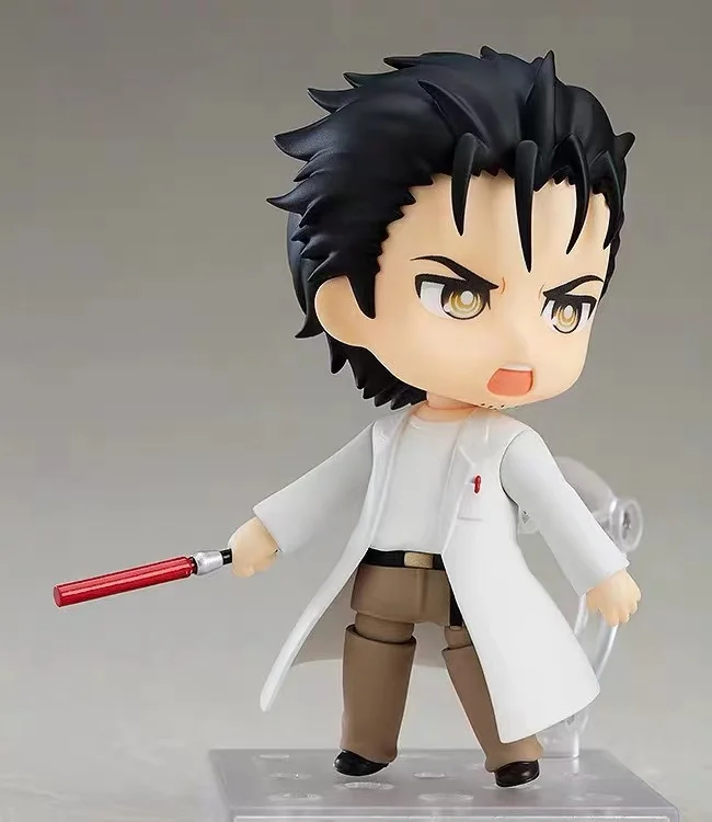 

100% оригинал: Steins;Gate Hououin Kyoma Q version figma ПВХ фигура аниме Модели игрушки Фигурки коллекционные куклы подарок