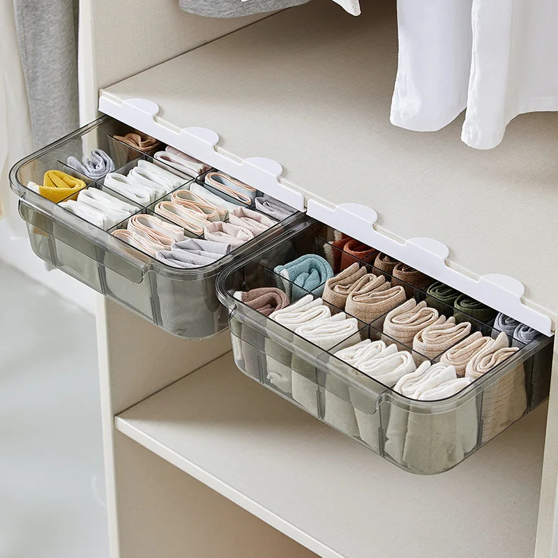 Drawer Style Underwear Storage Box, Socks, Underwear, Pasting Tool, Grid  Division