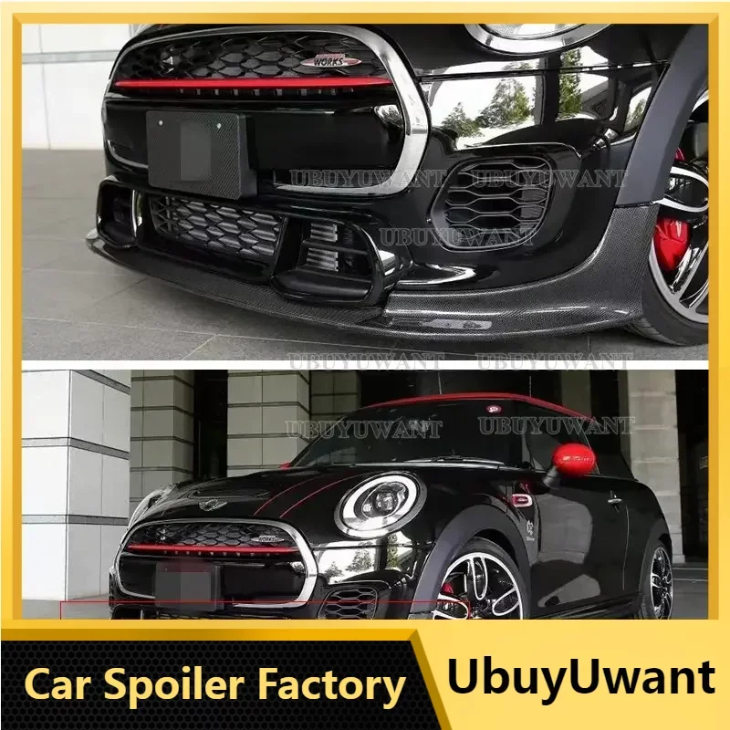 Per F56 Mini Cooper S Dag Car Body Kit Spoiler Duck Lip Guard Cover Carbon Paraurti Anteriore Lip Splitter (Solo Paraurti Anteriore Jcw)