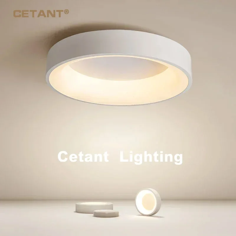 

Nordic Ceiling Light Modern LED Lamps 40/50CM For Living Room Bedroom Study Restaurant Home Indoor Round Decor Lighting Fixture