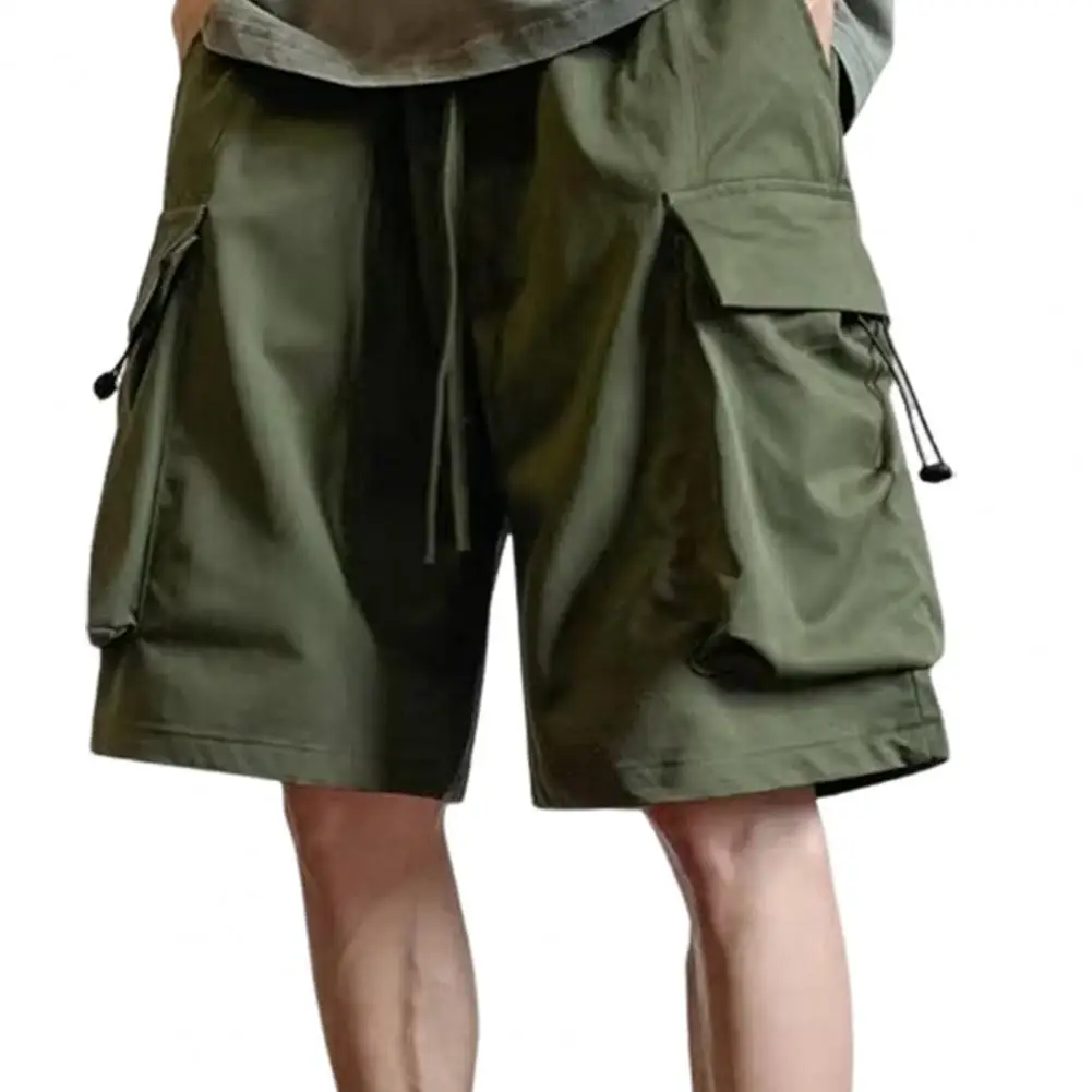 

Шорты-карго мужские с широкими штанинами, повседневные спортивные с множеством карманов, до колен, свободные баскетбольные штаны