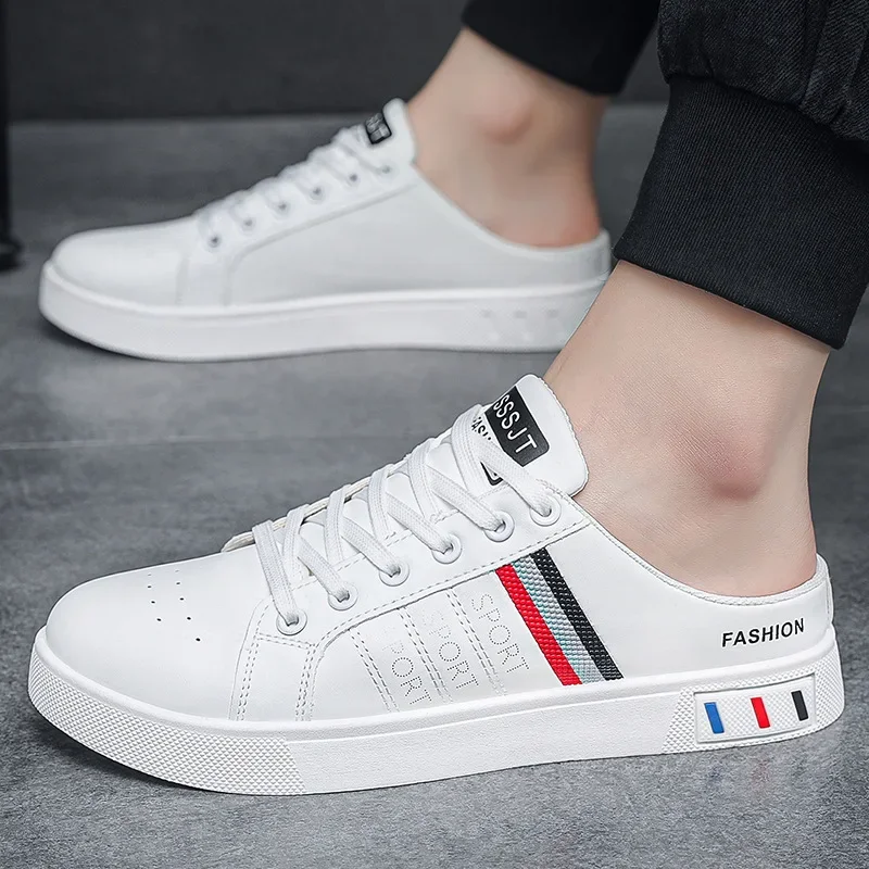 Summer Men Slippers Brand Comfortable Casual Shoes for Men Fashion Flat Sneakers High Quality Men Half Slippers Tenis Masculino 4
