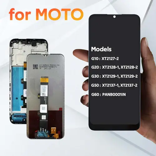 for Motorola Moto G10 G20 G30 G50 G60 G100 LCD Display Touch Screen Digiziter Assembly pantalla For Moto G50 5G With Frame LCD - Image 2