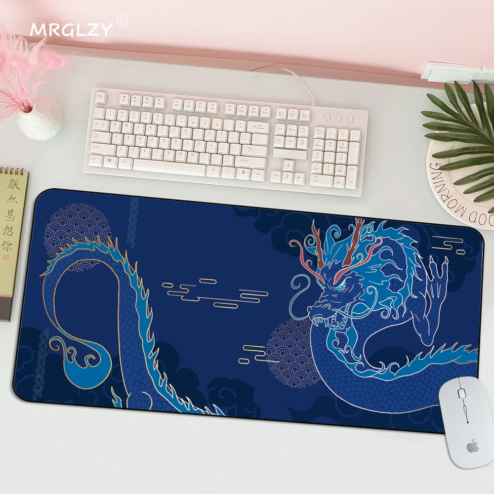 

Коврик для мыши MRGLZY Blue Dragon Xxl, аксессуары для ПК, игровой ноутбук, настольные коврики с HD-печатью, коврик для мыши, подставка для запястья, кла...