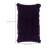 Super-thick Flocking Fabric Inflatable Pillow Portable Travel Pillow for Outdoor Activities (Dark Blue) 6