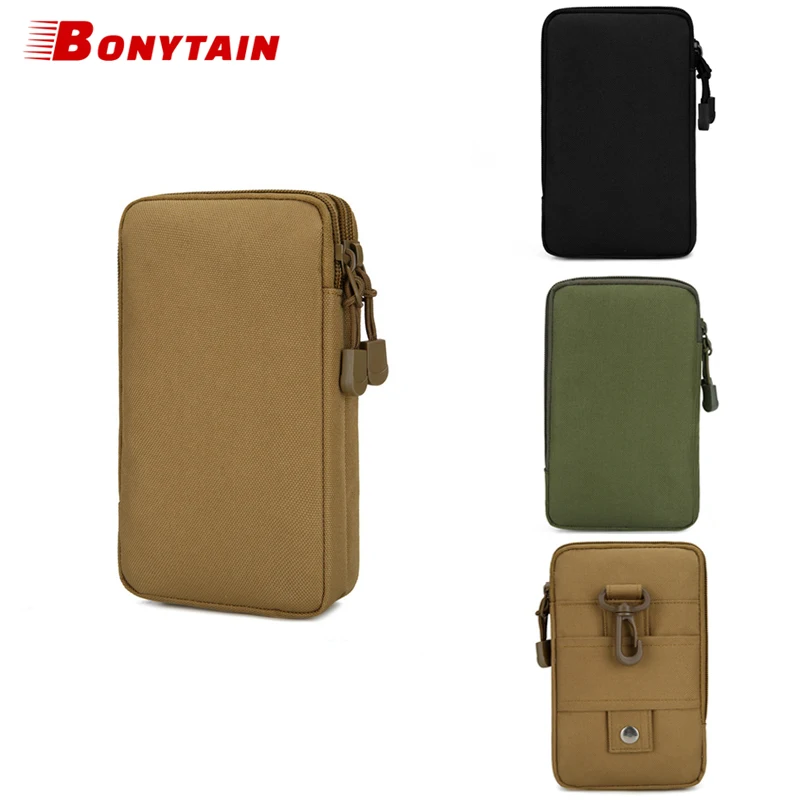 

Сумка EDC Molle, кошелек, двухслойная уличная Водонепроницаемая поясная сумка для мужчин до 7 дюймов, сумка для телефона, тактическая Сумка для кемпинга