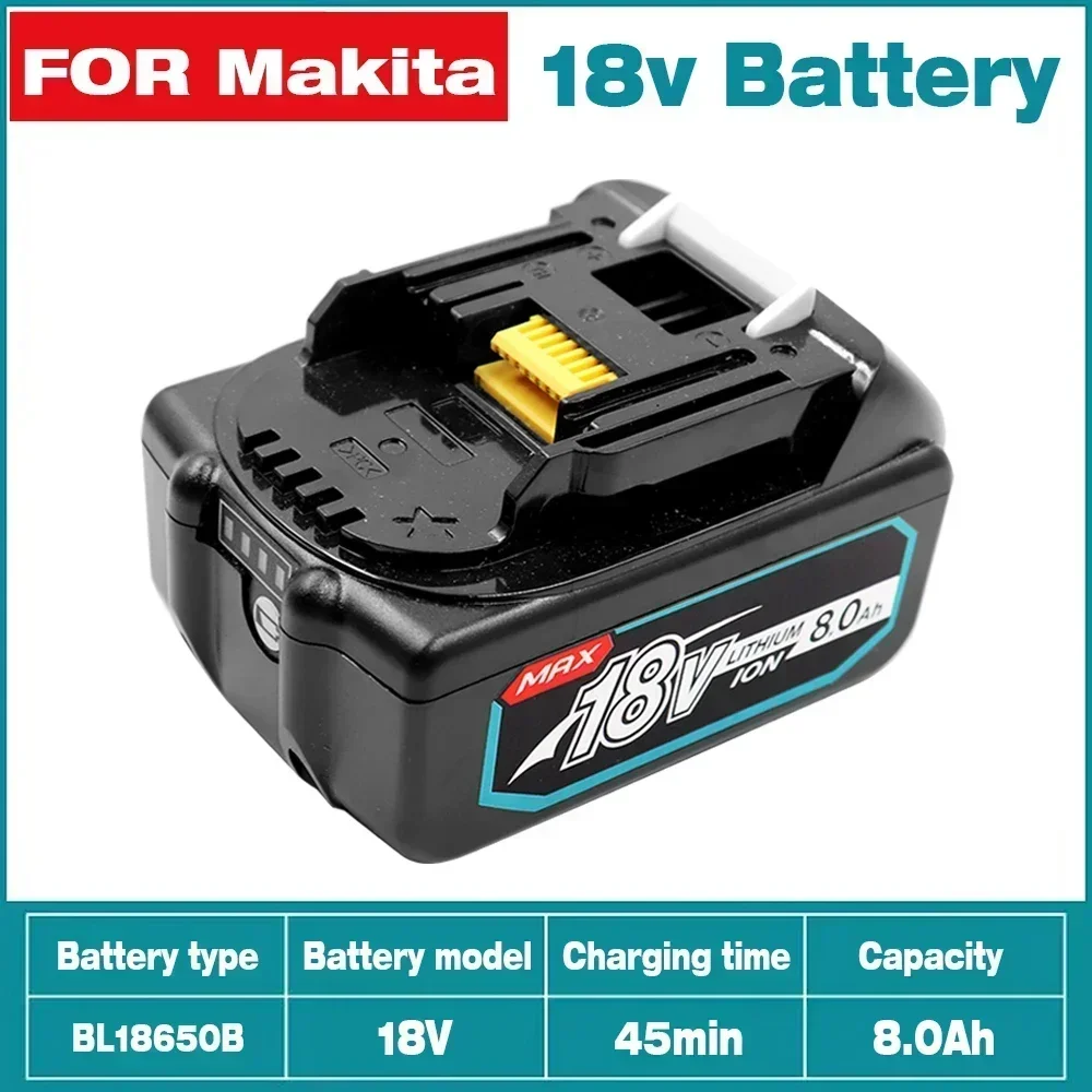 

For Makita 18V 6.0 8.0Ah Rechargeable Battery For Makita Power Tools with LED Li-ion Replacement LXT BL1860 1850 volt 8000mAh