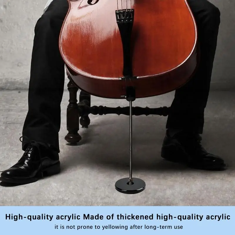Cello Endpin Rock Stop - Anti-Slip Floor Protector, Portable Metal/Plastic Rest For Stage & Practice