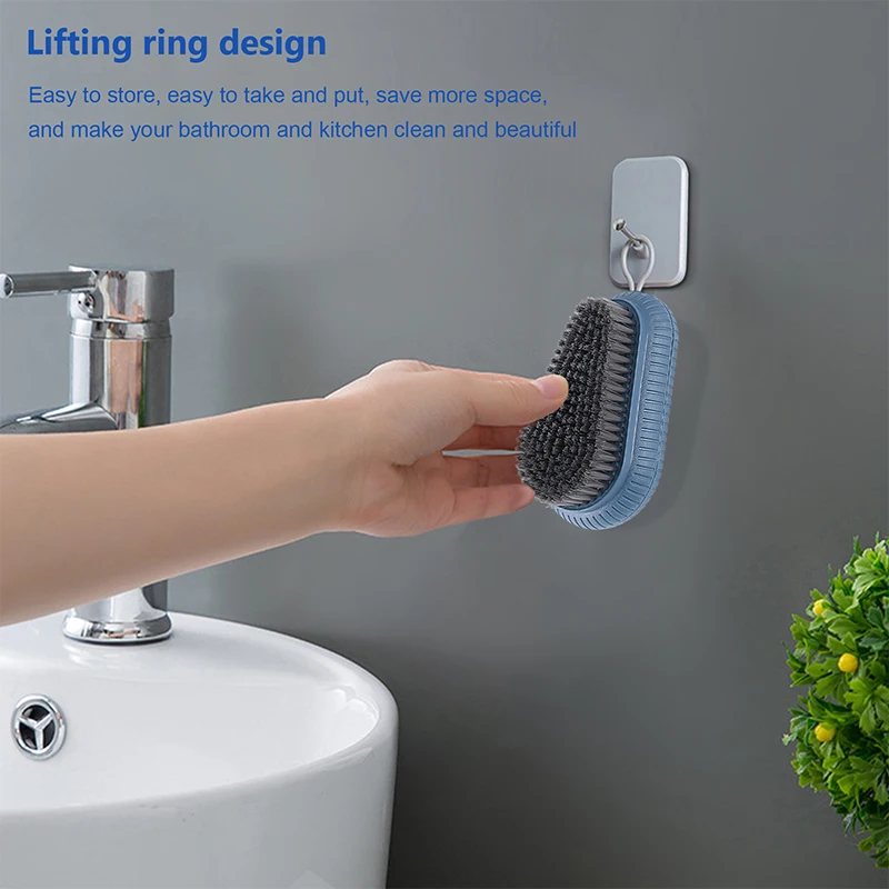 ABZV-Scrub Brush, Quality Durable Soft Laundry Clothes Shoes Scrubbing Brush, Non-Slip Design Household Cleaning Brushes 6