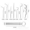 Toothpick Set Tooth Flossing Reusable Titanium Toothpicks Portable Stainless Steel Toothpick Floss Teeth Cleaner Oral Cleaning 4