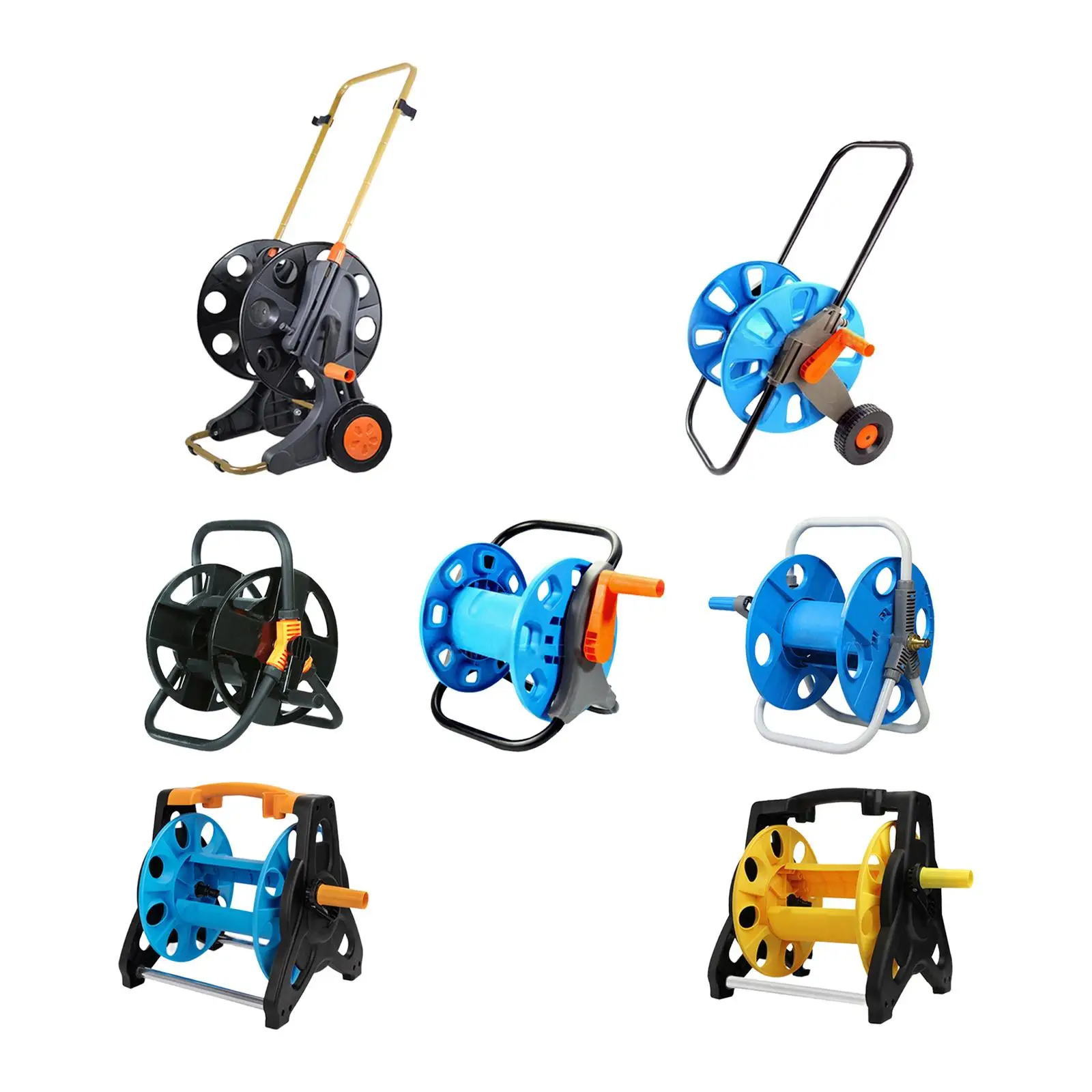 Hose Reel Cart Water Hose Holder Storage Reel Stable Design Hose Pipe ...