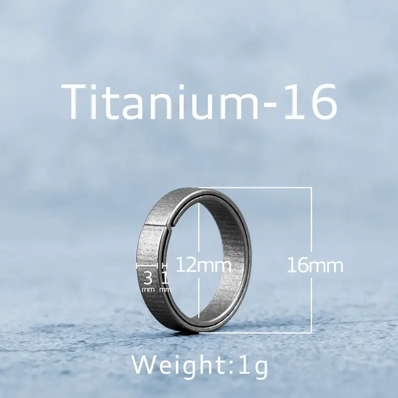 Black Titanium Keyring Car Men Flat Key Chain Rings Holder Lightweight EDC ARC Keychain Buckle for Accessories Gadgets Wholesale - Image 18