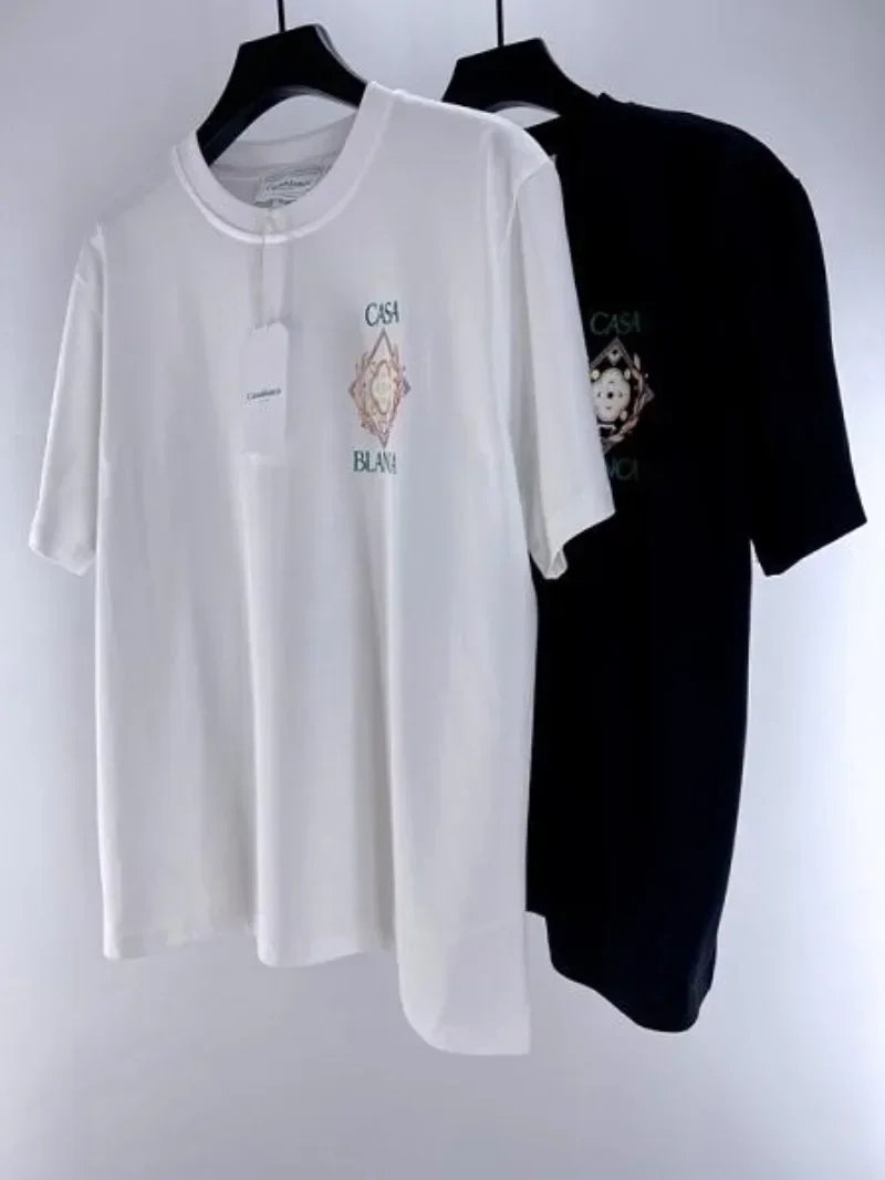 

Y2K New Style Round Neck Wheat Ear Printing Casablanca T Shirt Men Women 1:1 Best Quality T-Shirt Top Tees