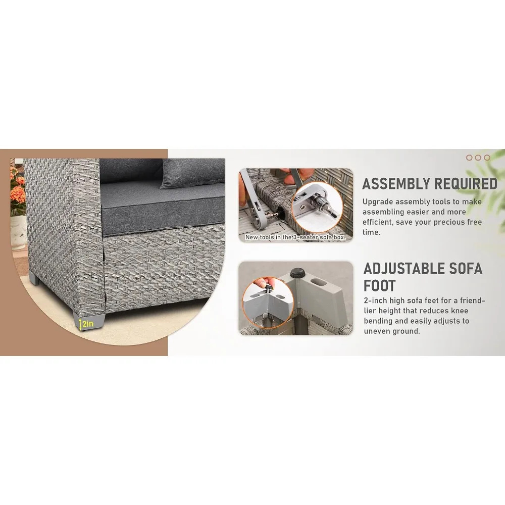 Deep seat sofa