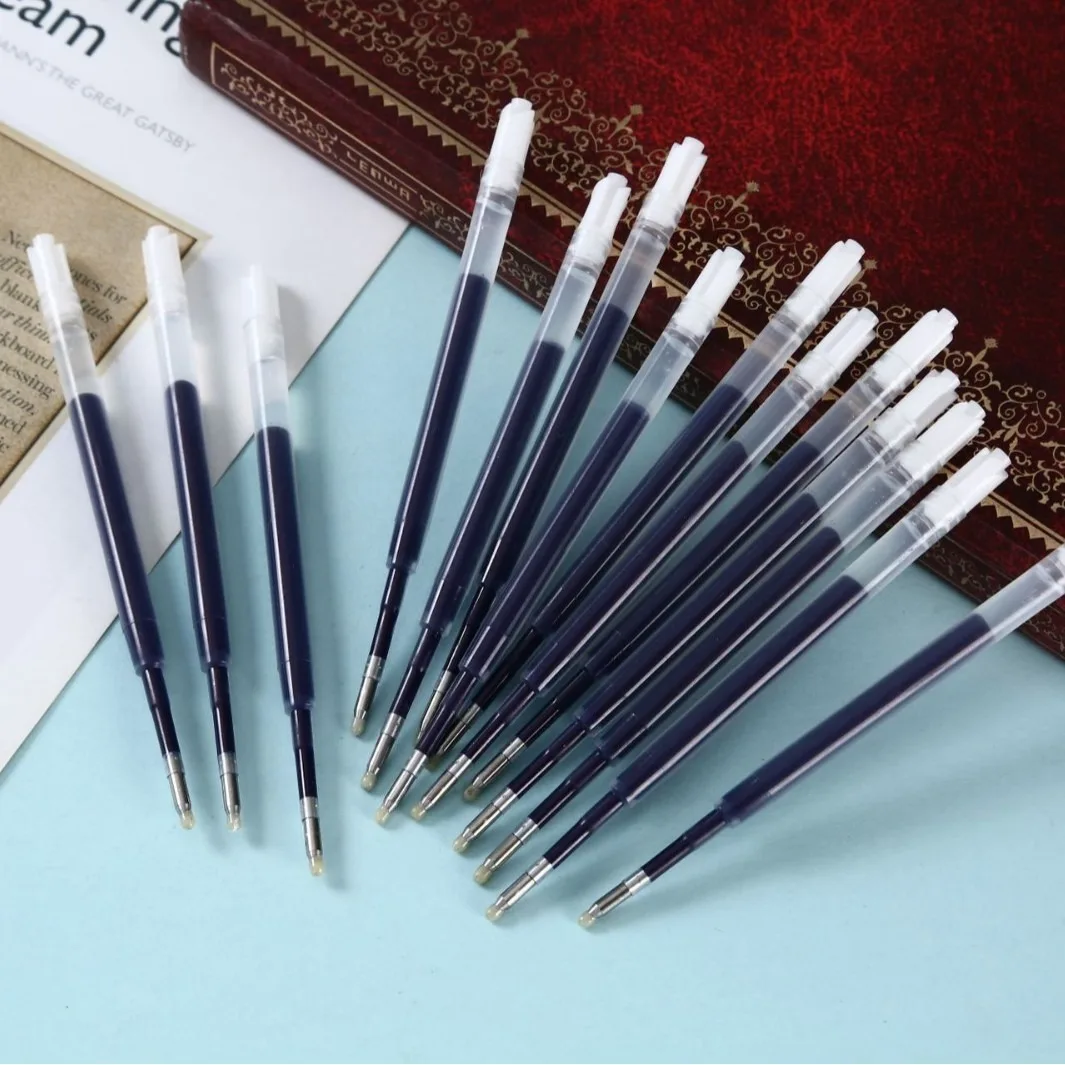 5/50 PCS 파커 펜용 볼펜 리필 중간 포인트 L:10cm 검정 잉크 막대 리필 학교 사무용품 문구류