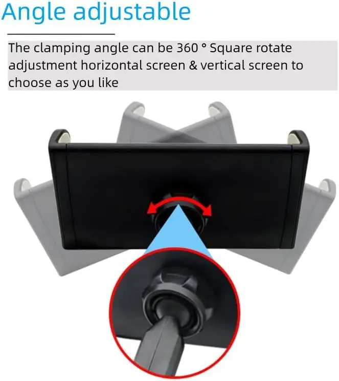 Support pour tablette de radiocommande universel pour DJI Mini 3 Pro, Mavic, Air, Spark plié pour le transport, posé sur une table.