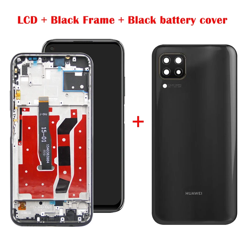 Schermo LCD Per Huawei P40 Lite 4G / Nova 6 SE / Nova 7i Con Kit Riparazione - Modelli JNY - 4